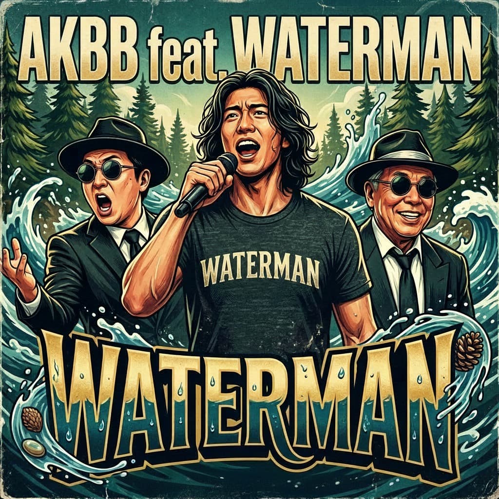 AKBB feat. Waterman『WATERMAN』MVジャケット